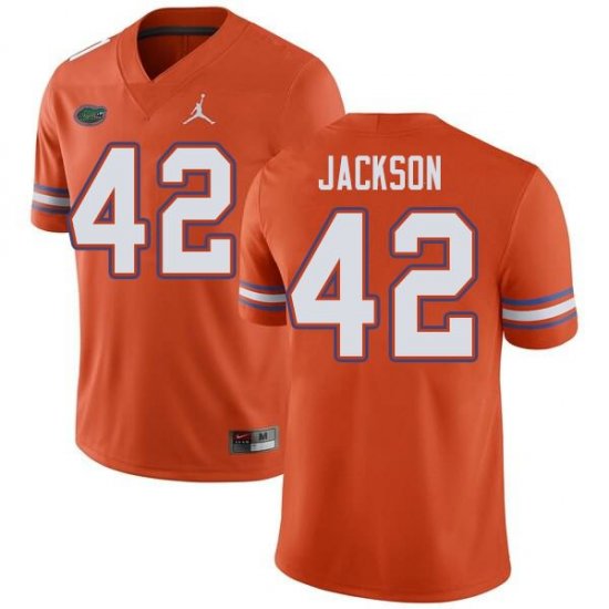 Men's Florida Gators #42 Jaylin Jackson NCAA Jordan Brand Orange Authentic Stitched College Football Jersey OPA3462AH